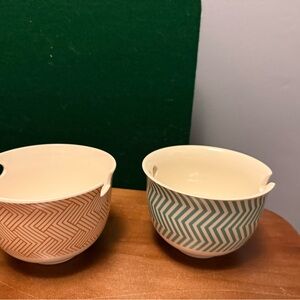 Chevron Patterned Ramen Bowls